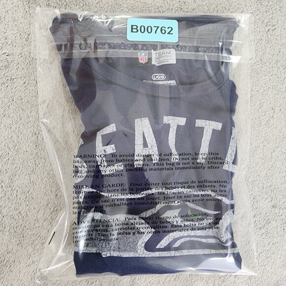 NFL Team Apparel Top Womens L Blue Seattle Seahawks Scoop Neck Tee Football - Picture 8 of 8